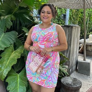 Lilly Pulitzer neon dress with cutout